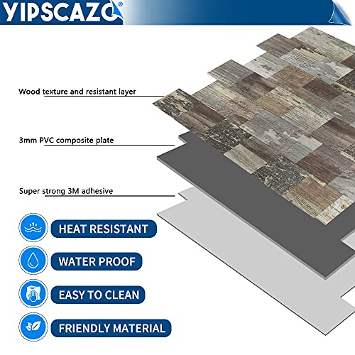 Yipscazo Backsplash Peel and Stick PVC Tile, Stick on Tile for Kitchen