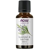 NOW Essential Oils, Lavender & Tea Tree Oil, Stimulating Aromatherapy Scent, Blend of Pure Lavender Oil and Pure Tea Tree Oil