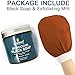 Elbahya 2 in 1 Pack Moroccan Black Soap & Exfoliating Mitt Glove, With Olive, Peppermint & Eucalyptus Essential Oil 10.58 oz / 300g