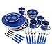 Stansport 24 Piece Enamel Camping Tableware Set