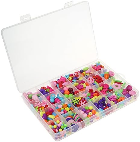 Colawind DIY Toy Colorful Acrylic Beads Set for Jewelry Making, Kids educational Toys for Child Girls