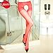 lifevv Womens 3 Pairs Sheer Stocking Top Garter Belt Thigh Stocking Pantyhose (Nude+Black+Red)