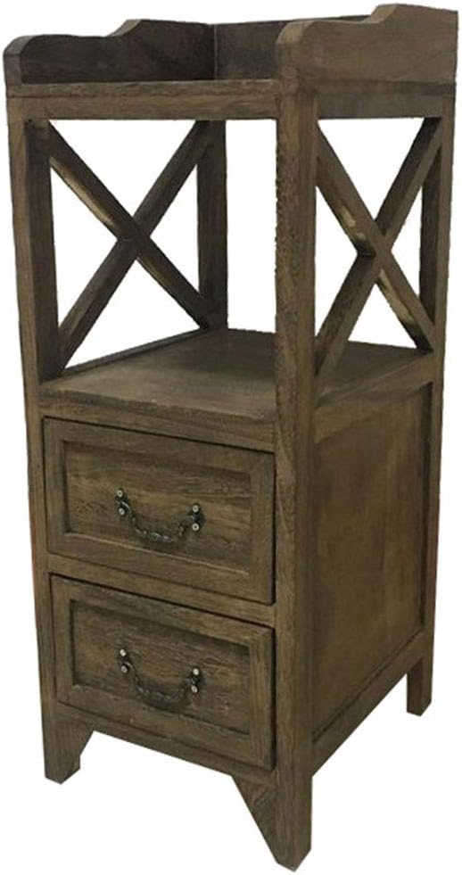 Amazon Com Night Table End Table Side Table Wooden X Shaped Nightstand With 2 Drawer And Open Storage Shelf Sturdy And Durable For Bedroom Kitchen Dining