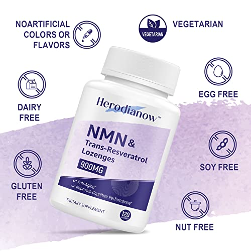 Sublingual NMN TransResveratrol Supplement Organic 900mg ,3in1 Fast