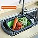 Kitchen Collapsible Colander,Colander Collapsible Silicone,Colander Strainer Over The Sink Vegetable, Fruit Colanders Strainers With Extendable Handles, Folding Strainer for Kitchen (6 Quart, green)