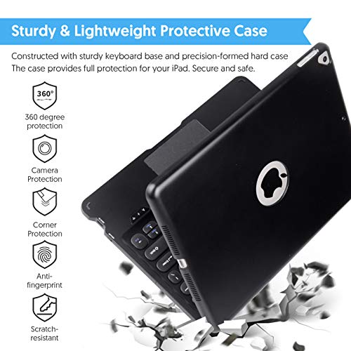 iPad Keyboard Case 10.2" with Touchpad for iPad 9th 8th 7th Gen, iPad
