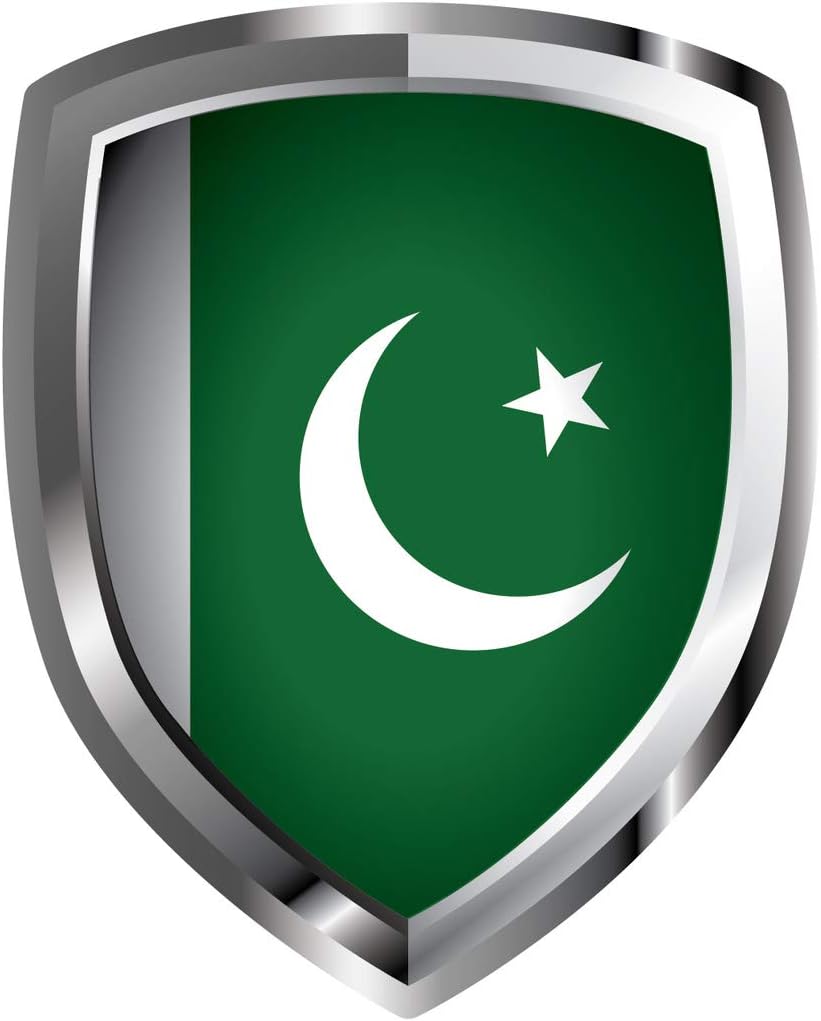 Customola - Pakistan Country Flag Sticker Bumber Sticker Decal - 4 x 3.5 inc.