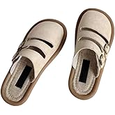 Hhhchpm Fashionable Retro Women's Slippers - Comfortable and Breathable Slip on Clog, with Memory Foam Insole, Suitable for Both Indoor and Outdoor Use