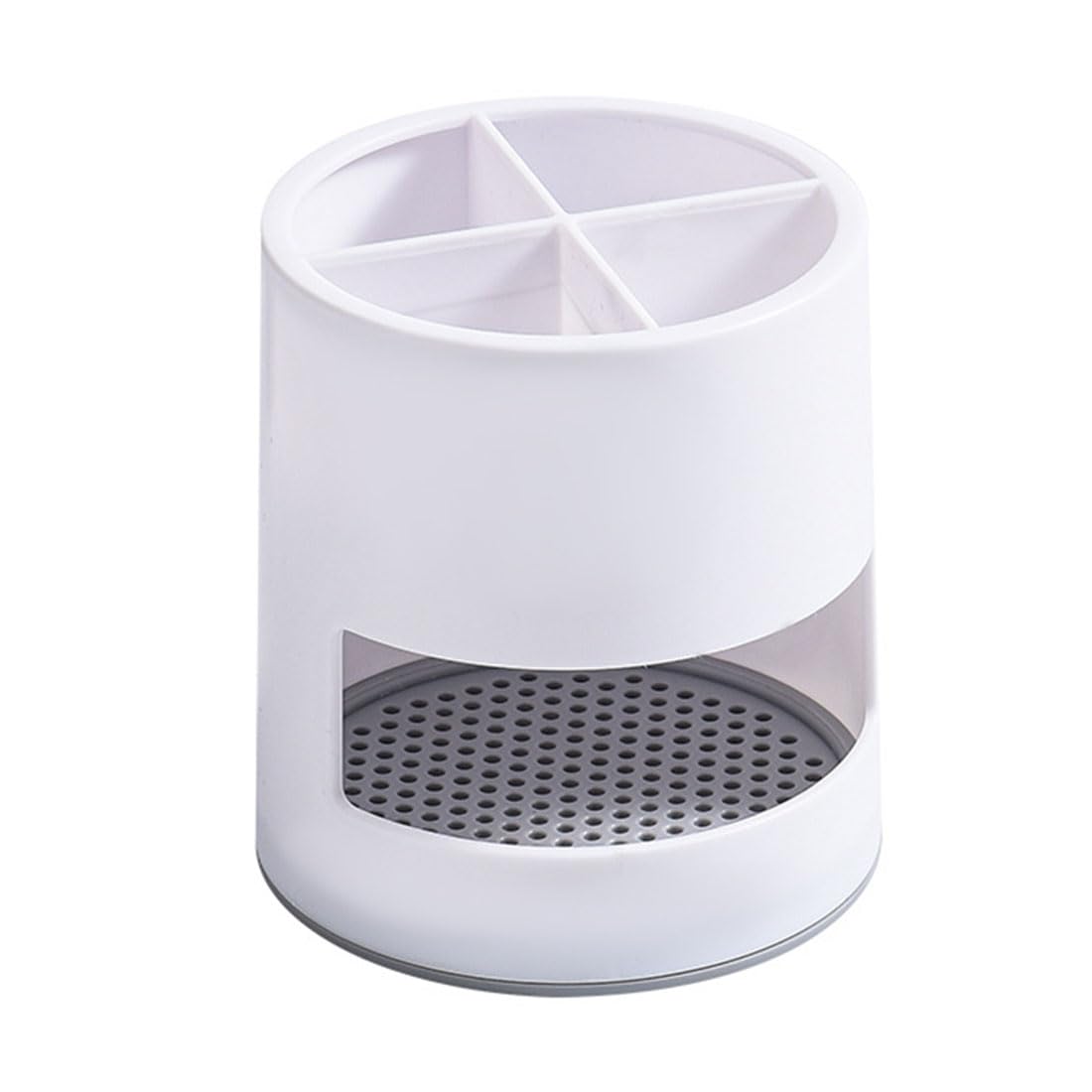 Toothbrush Holder, Ventilated，Mould-Proof，Tough Small Toothbrush Stand for Easy Bathroom Storage （White/1pcs)