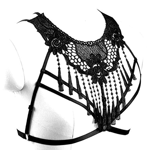 Women Lace Harness Bra Elastic Cage Bra Strappy Bralette Hollow Out Bra