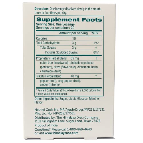 Himalaya Koflet Herbal Throat Lozenges, Natural Herbal Cough Drops, Ginger, Cinnamon, Clove
