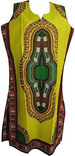 Yoga TrendzBohemian African Ethnic Print Sleeveless Long Shift Caftan Dress