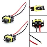 PartsSquare 1 Pair 881 H11 880 Plug Wiring Harness Sockets For Headlight Fog Driving Light