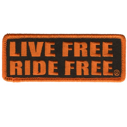 Hot Leathers Live Free Ride Free Patch (4" Width x 2" Height)