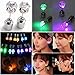 Top Brand Light up Led Blinking Earrings Studs Dance Party Accessories for Party (Color Purple)