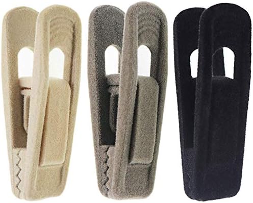 Tissir Velvet Hangers Clips, Pants Hangers Velvet Clips, Strong Finger Flocked Clips Perfect for Use with Slim-line Clothes Velvet Hangers (Mixed)