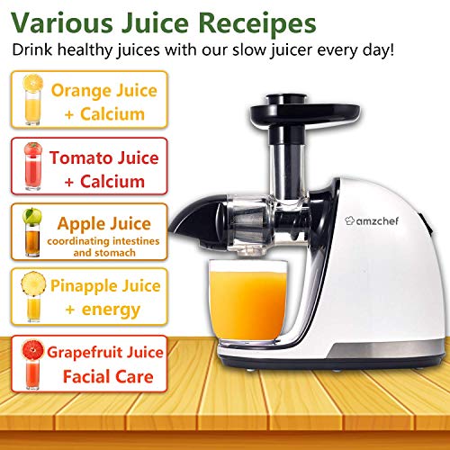 image for Slow Juicer,AMZCHEF Slow Masticating Juicer Extractor Professional Mac