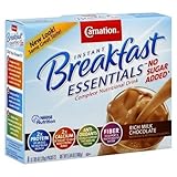Carnation Instant Breakfast No Sugar Added - Chocolate, 8 Count (Pack of 8)
