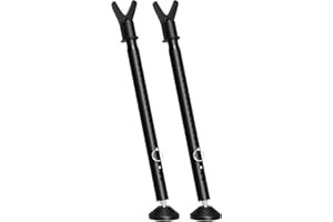 CALCHELE Security Door Stopper 2 Pack Door stoppers Security Heavy Duty Sliding Patio Window Door Security Bar Adjustable Door Jammer Bar for Front Door, Apartment, Hotel Room Black