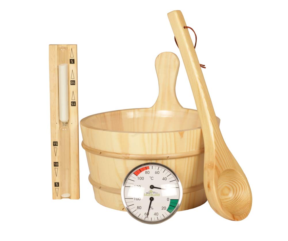 SAUERLAND Classic sauna set, 5piece, sauna set made from natural wood sauna accessories Buy