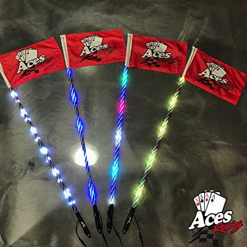 Deluxe Lighted Whips with Quick Connect and 1 Year Warranty (5 Foot, 400 Combinations)