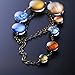 8 Planet Pendant Necklaces for Women - Solar System Double-sided Handmade Steel Chain Cross Necklace (Style3)