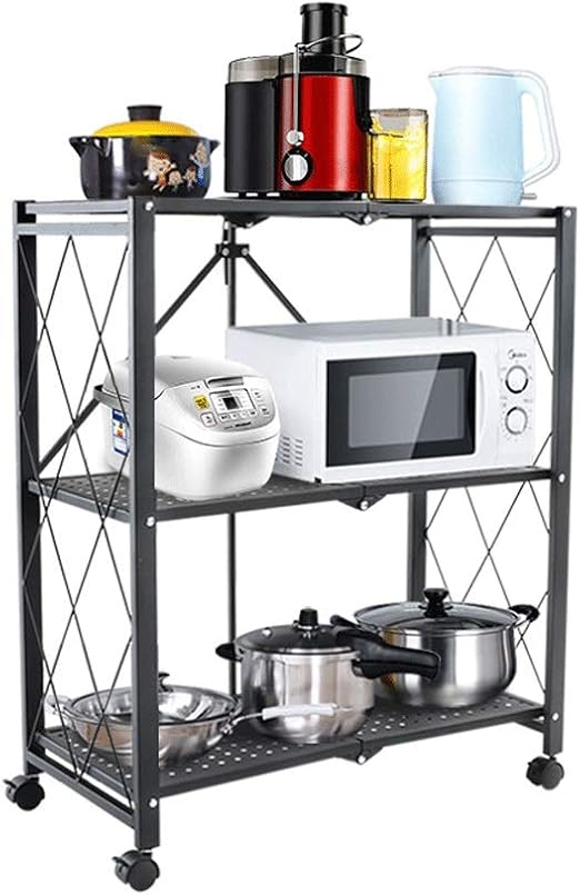 Amazon Com Qjghy General Purpose Foldable 3 Shelf Storage Rack