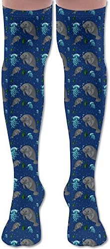 Manatee Underwater High Socks Knee Socks Athletic Socks Fit Boosts Circulation &amp; Recovery