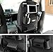 Carmoni Seat Back Car Organizer Pu Leather Seat Back Kick Protectors for Kids, Storage Bottles, Tissue Box, Toys - Black