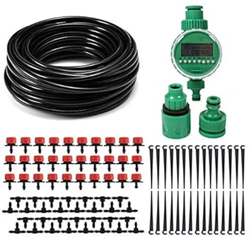 【クリックで詳細表示】Yosoo 散水タイマー 自動タイマー灌水 自動灌水装置 ドリップ灌漑システム 自動タイマー散水 灌漑システム 噴霧ノズル 自動給水システム タイマー装置 セット DIY ドリップ灌漑システム 散水ホース 水やり 点滴灌漑 散水用具