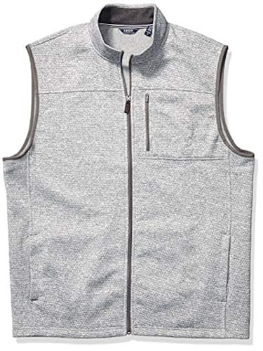 IZOD Men's Big Premium Essentials Fleece Vest, Light Grey Heather