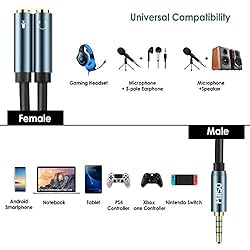 3.5mm Headphone Splitter Adapter, MillSO CTIA Audio