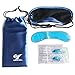 Sleep Eye Mask with Gel Pack, Therapeutic Hot Cold Relief Mask for Travel, Meditation, Puffy Eyes & Dark Circles, Multifunctional eyeshade Flannel Inside. Includes Ear Plugs & Carry Pouch
