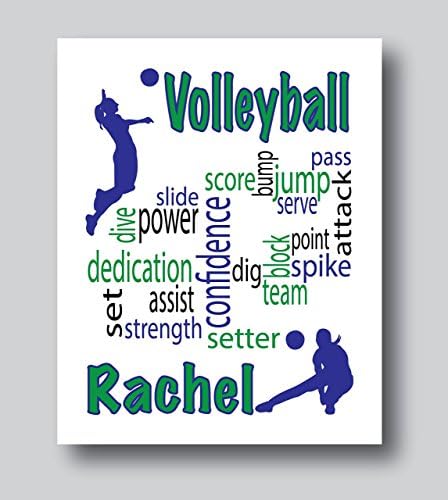 Volleyball Gifts For Girls, Volleyball Decor For Bedroom, 8x10 or 11x14 Volleyball Print Only, Personalized Volleyball Gifts For Teen Girls
