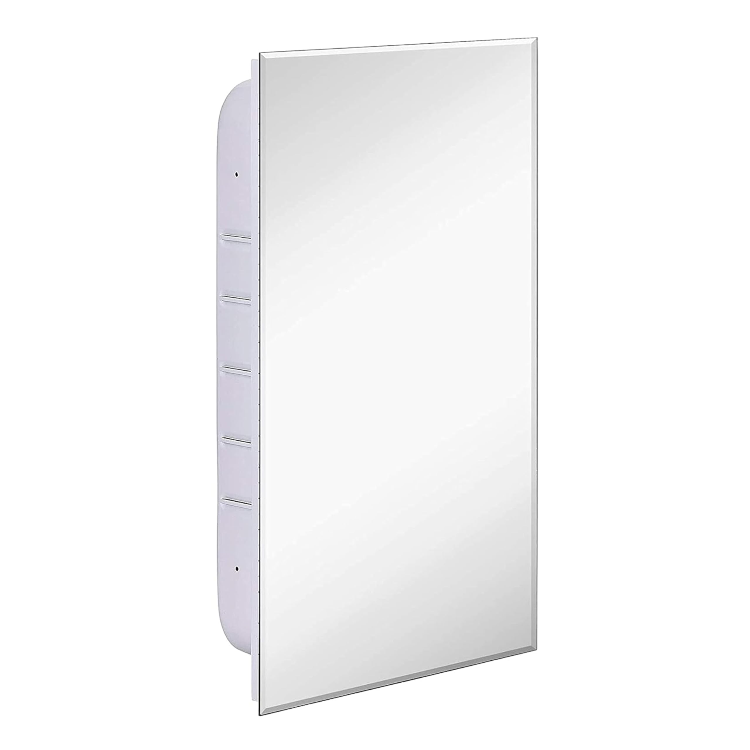 Photo 1 of Hamilton Hills 16x26 Inch White Recessed Bathroom Medicine Cabinet with Mirror - Beveled Bathroom Cabinet Organizer with Shelves - Farmhouse Wall Mounted Hanging Medicine Mirror Unit