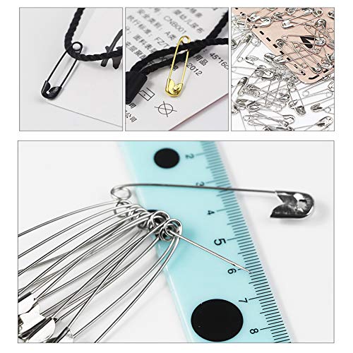 575 Pieces Safety Pins - 3 Colors 19mm - 54mm Assorted Sizes Safety Pins for Home Office Use Art Craft Sewing Jewelry Making