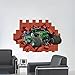 GRAVE DIGGER bursting through bricks monster truck monster jam 3D Wall Decal Sticker 18