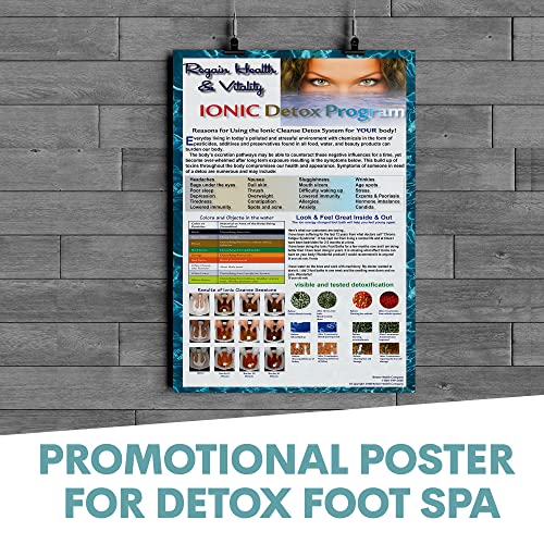 Ion Detox Ionic Foot Bath Spa Chi Cleanse Promotional Poster. 11 X 17