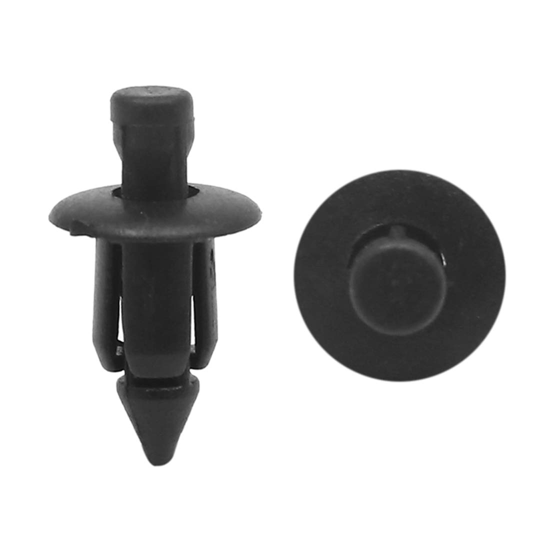 sourcing map 30pcs Black 6mm Hole Diameter Car Door Plastic Rivets Fasteners