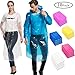 Samhe Rain Poncho, Disposable Adult Raincoat with Hood, Clear Emergency Waterproof Plastic Rain Gear Family Pack for Travel, Hiking, Camping, Concerts 10 Pack