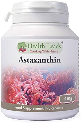 Astaxanthin 4mg x 90 Capsules (100% Pure & Additive Free Food Supplement, High Strength, Powerful Antioxidant