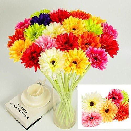A-store 10pcs colour Artificial Chrysanthemum Carnation Fake Flower Bush Bouquet For Home Decoration Wedding Decor, Bride Holding Flowers Floral Decors