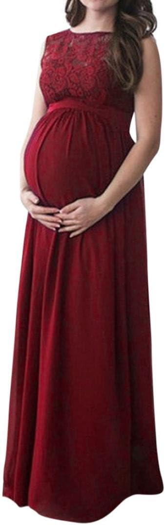 Women's Maternity Comfortable Sweetheart Maxi Dress Photography Props Fancy Gown for Baby Shower