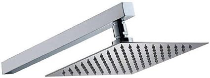 ZEYA Ultra Slim Square Stainless Steel Head Shower (6 inch x 6inch, Silver)