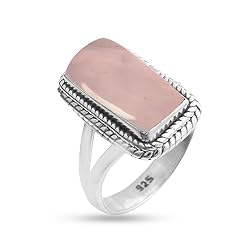 Sterling Silver 925 Ring For Womens Natural Rose