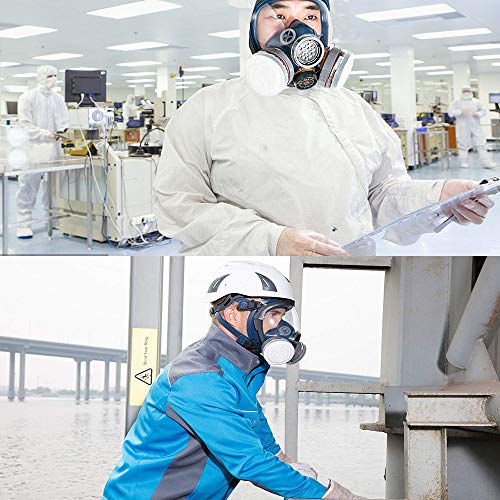 Organic Vapor Respirator, Activated Carbon Respirator Paint Respirator Gas Chemical Dustproof Pesticides Mask,Respiratory Protection