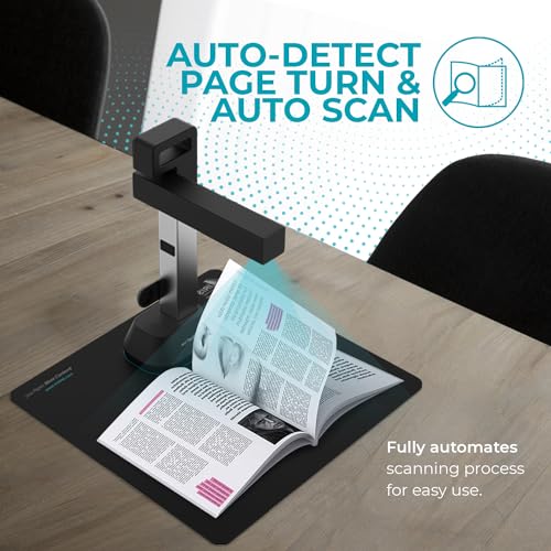 IRIScan Desk Scanner for Laptop Document Camera a4 Scanner- v6business :8MP/12MP visualizer, Library Scanner, Free PDF Editor,Portable Scanner,Book Scanner,AI Curve Flattening-Finger Hiding,Win Mac
