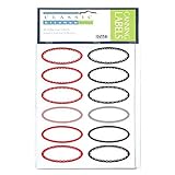 RSVP Oval Canning & Jelly Jar Labels, Small, 48 Count