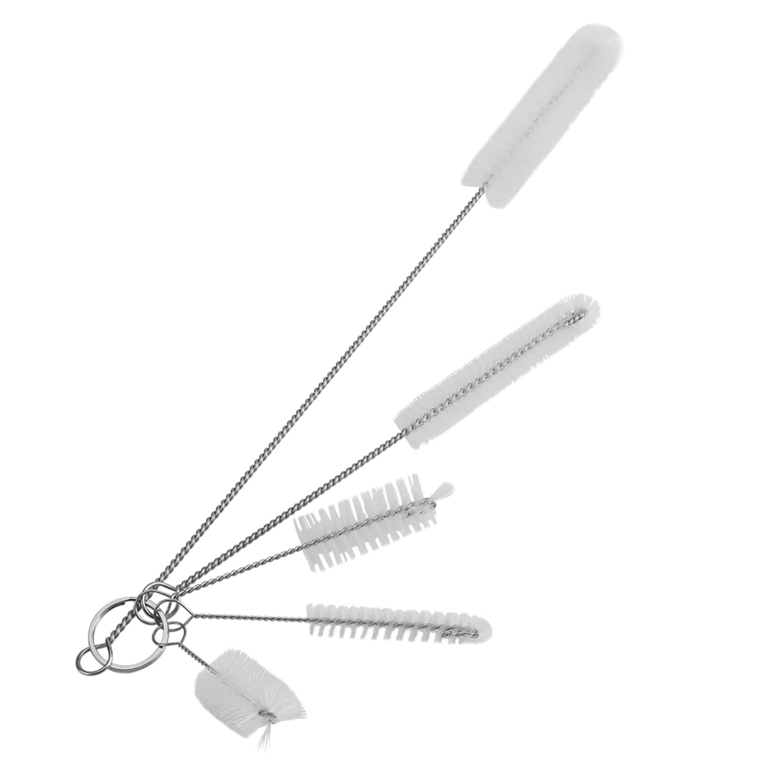 Minnya 5 Pcs Aquarium Pipe Brush Stainless Steel Washing Brush for Cleaning Aquarium Filter Water Pump Hose Flexible Fish Tank Cleaner