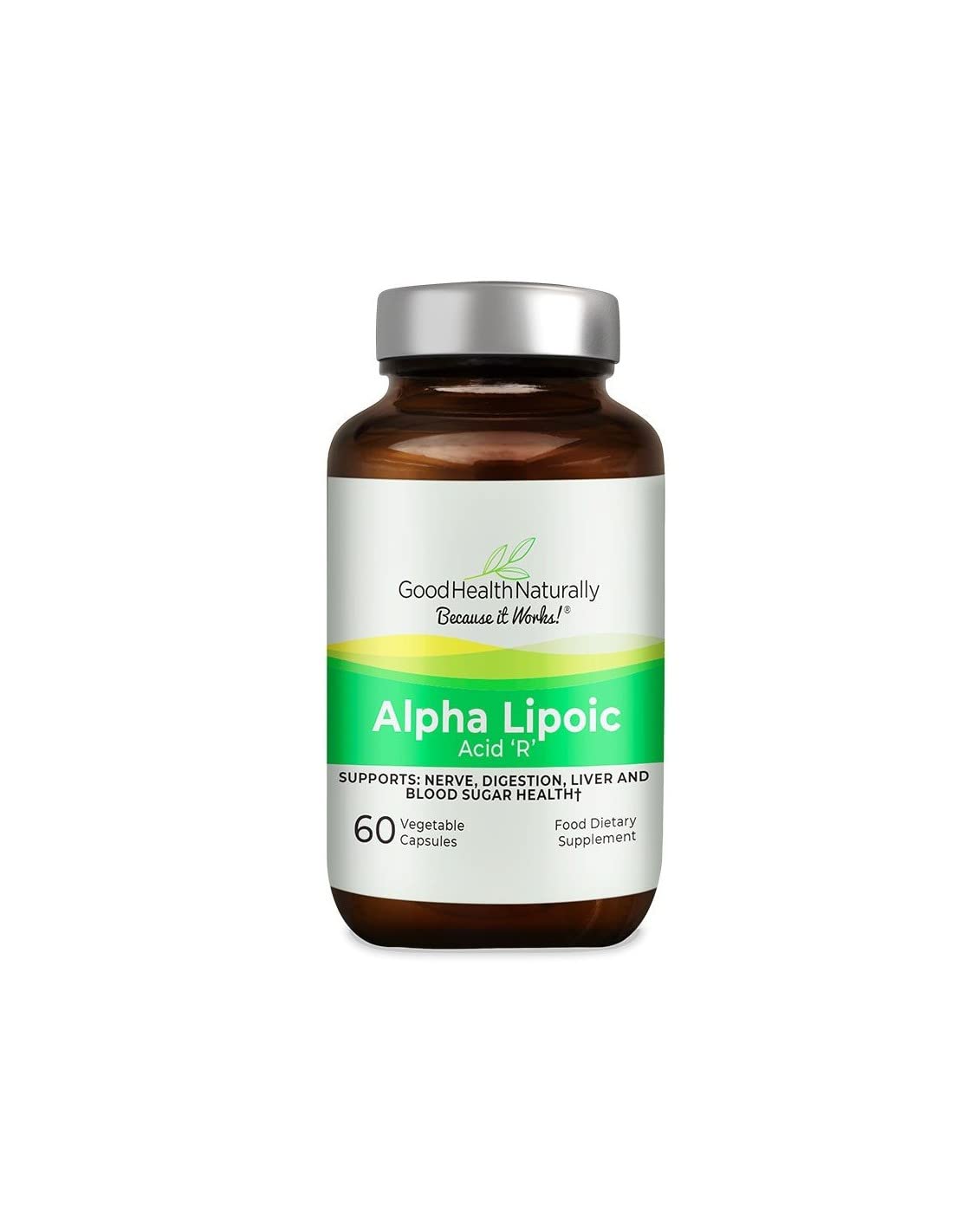 Alpha Lipoic Acid R - Antioxidant Health Supplement | 60 Vegetable Capsules - Good Health Naturally